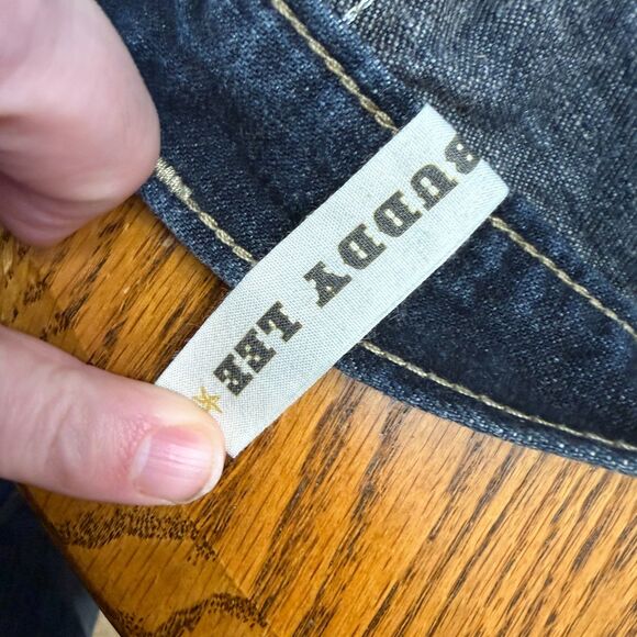 Lee Buddy Lee Lawton Dungarees Jeans Mens 40x30 Blue Distressed Vintage - Picture 10 of 12